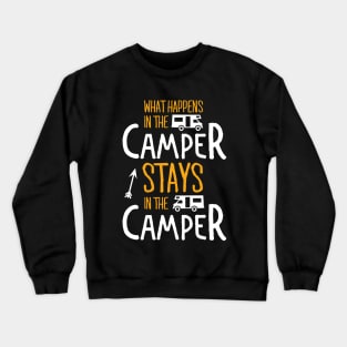 WHAT HAPPENS IN THE CAMPER Crewneck Sweatshirt